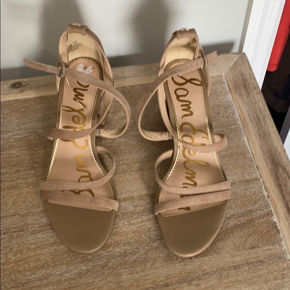Sam Edelman tan suede sandals